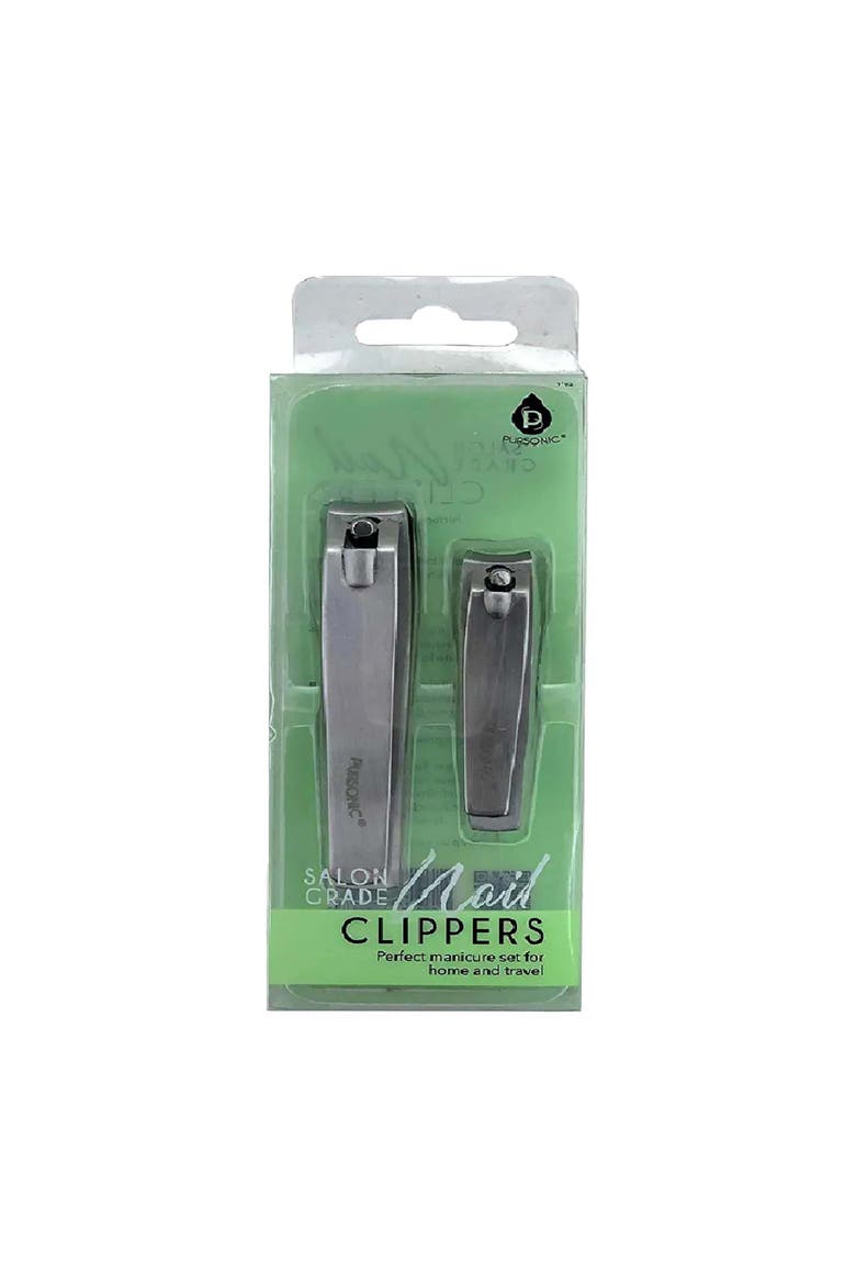 Salon Grade Premium 2 Pack Nail Clipper, Alternate, color, Silver