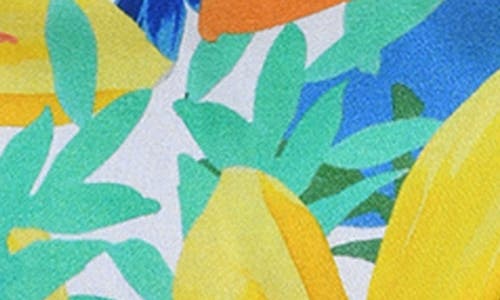 Sunshine 79 Summertime Vibes Faux Wrap Cover-up Shorts In Yellow