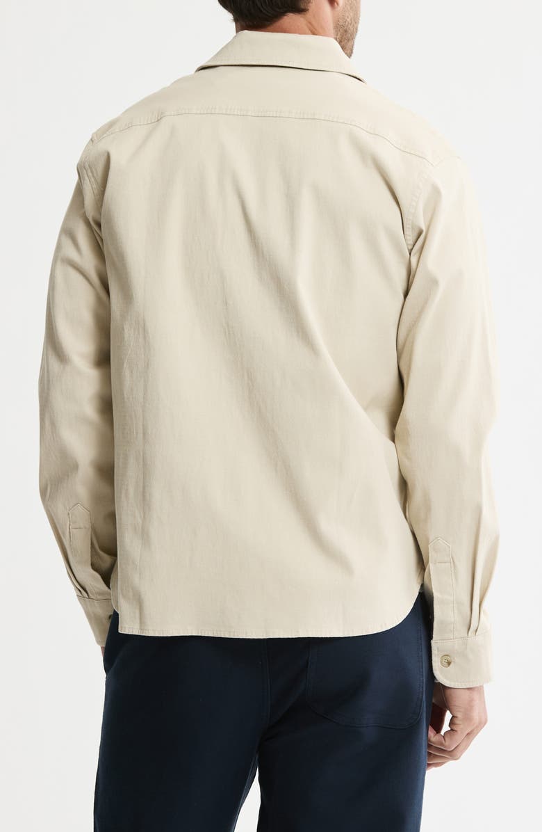 JACHS Cotton & Silk Stretch Overshirt, Alternate, color, Tan