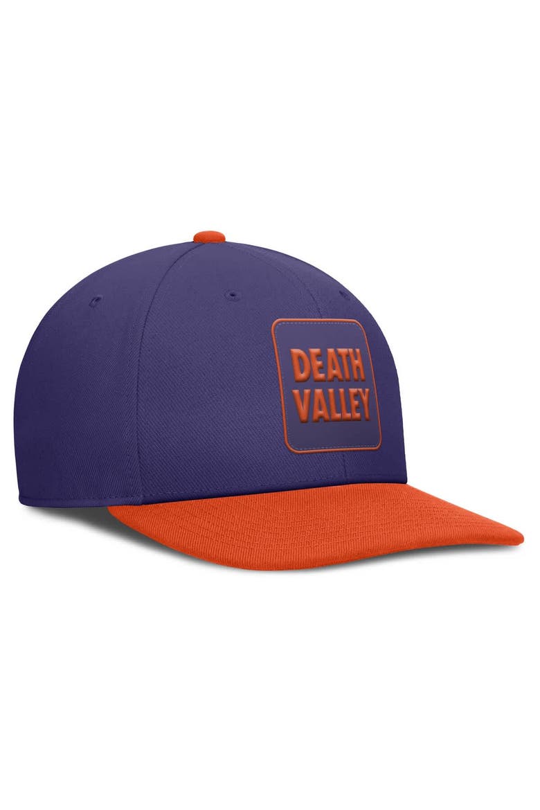 Men's Nike Purple/Orange Clemson Tigers 2025 Sideline Campus Pro Local Snapback Hat, Alternate, color, Purple