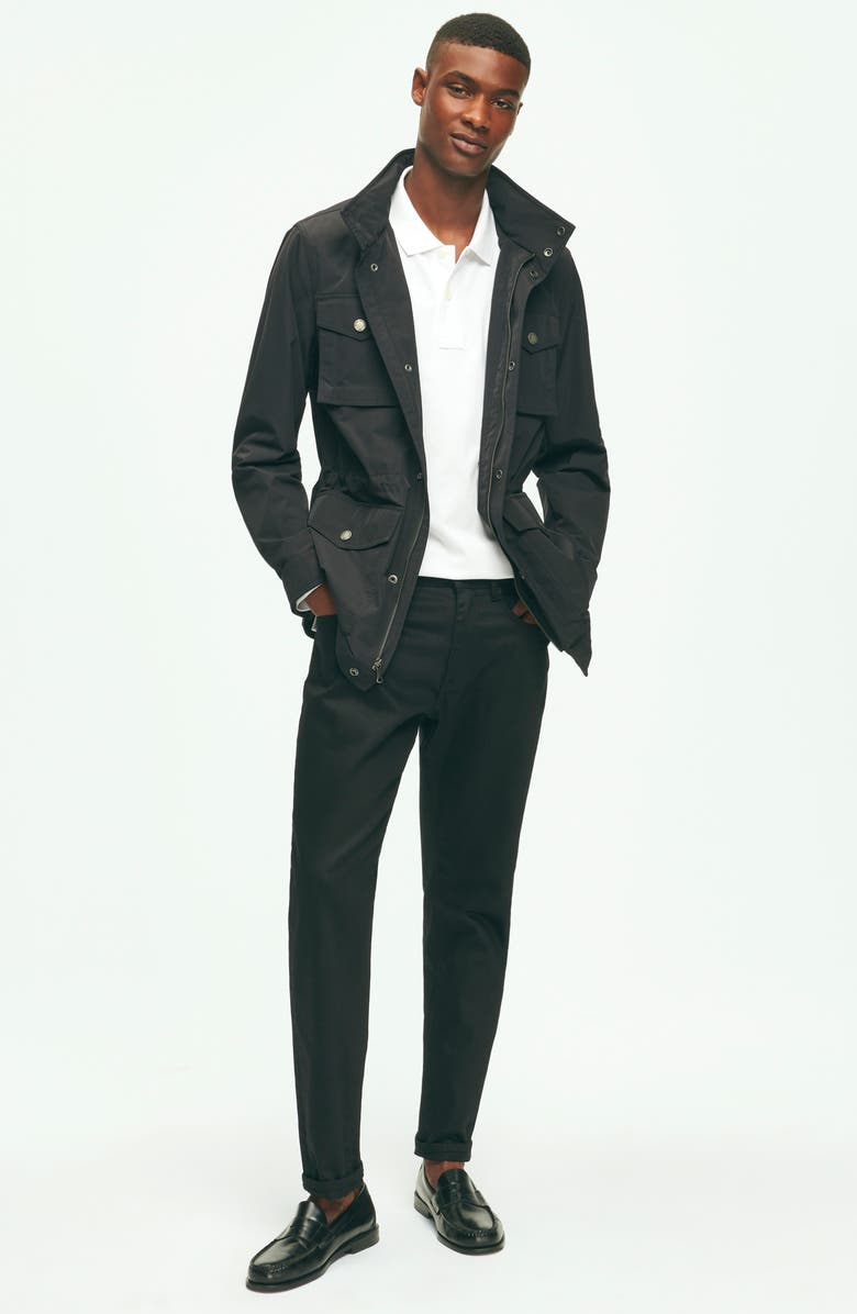 Brooks Brothers Water Repellent Field Jacket with Hood, Alternate, color, 