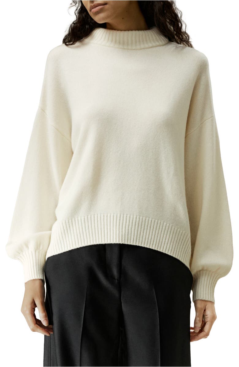 Lilysilk Drop shoulder Wool Sweater, Main, color, White