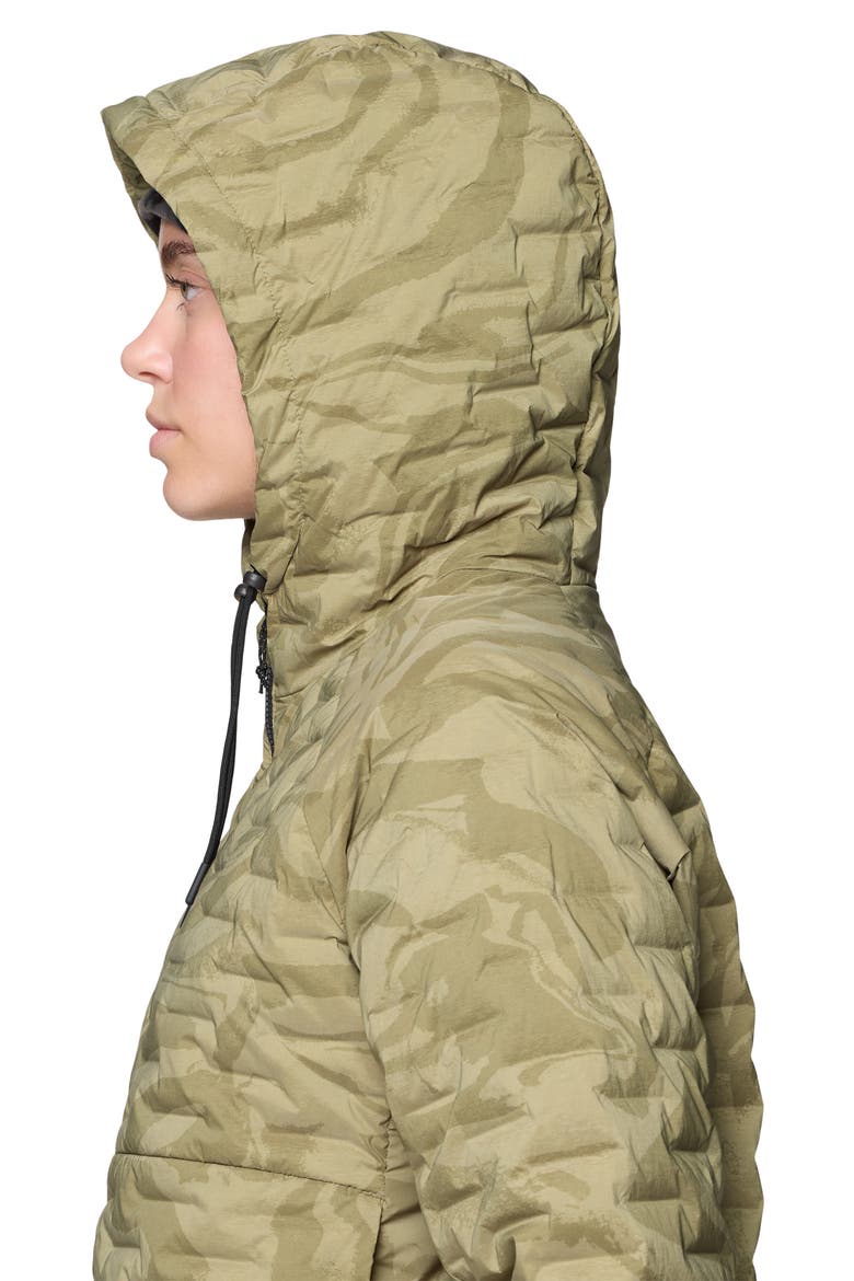 Stretchdown Lightweight Zip Hoodie, Alternate, color, LANDSLIDE ROCKSTRATA