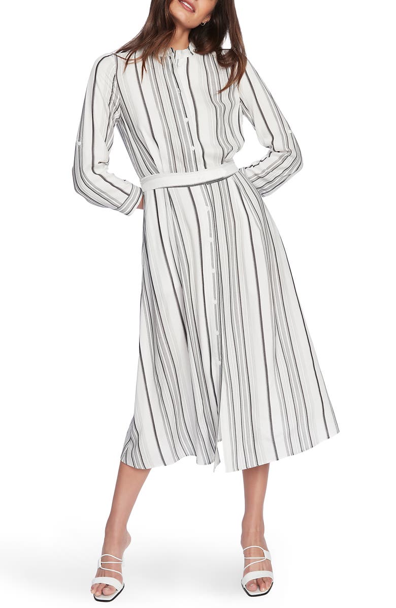 Court & Rowe Long Sleeve Stripe Midi Shirtdress, Alternate, color,