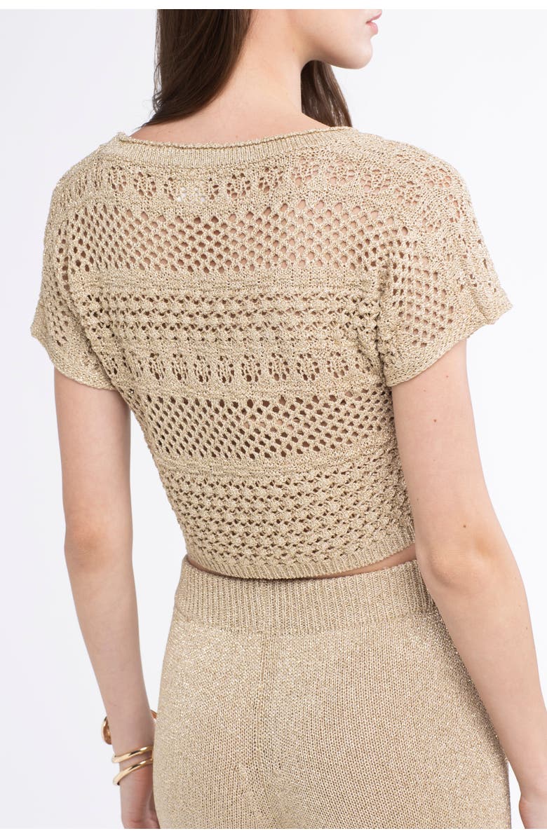 Sunday St. Tropez Mateo Crochet Cover-Up Crop Top, Alternate, color, 
