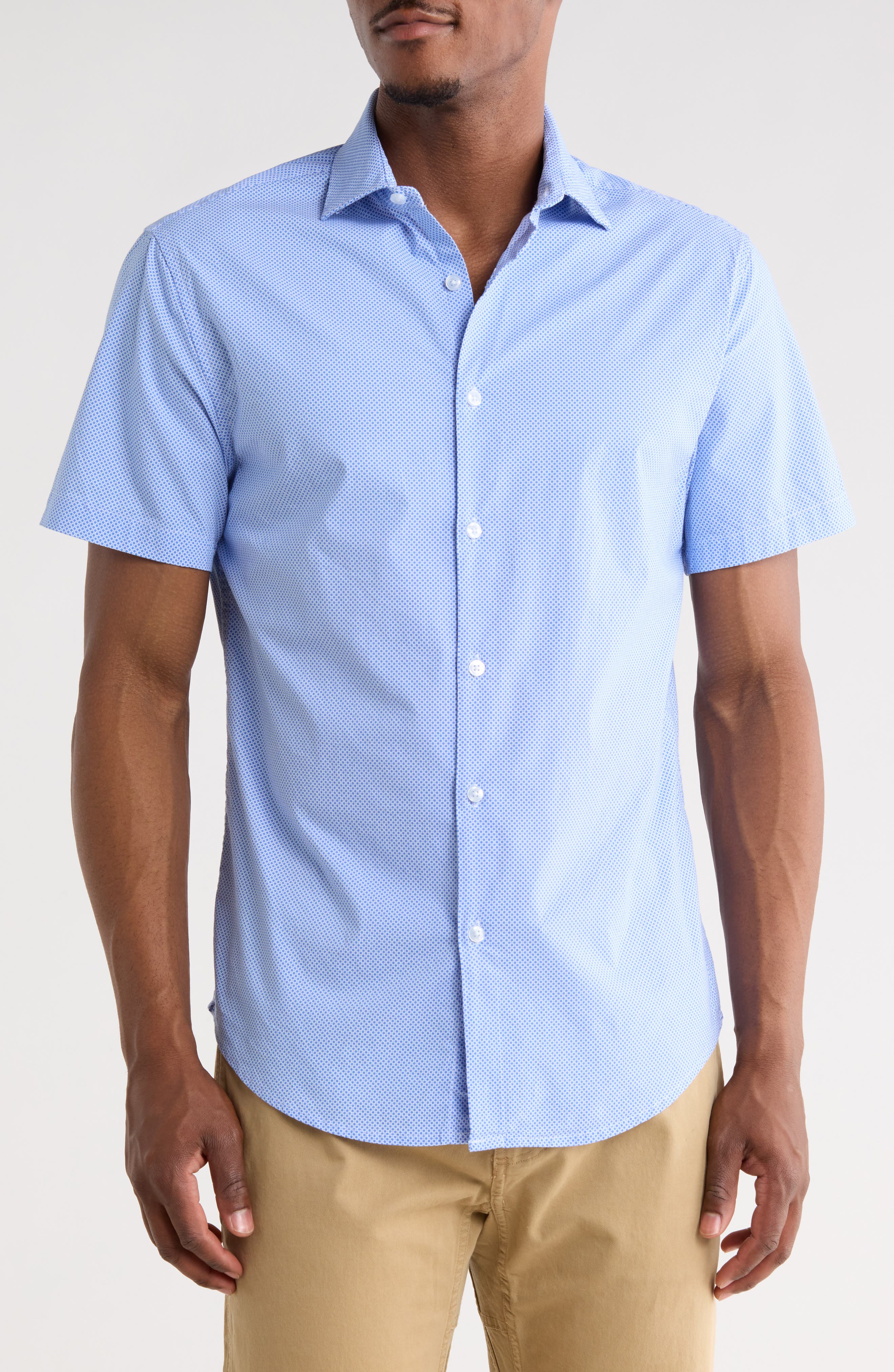 DENIM AND FLOWER Mix Dot Button-Up Shirt