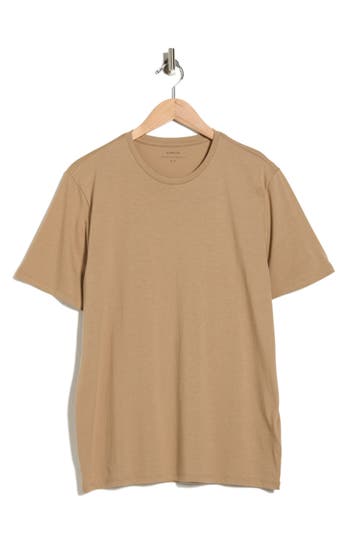 Vince Pima Cotton Crewneck T-shirt In Nude