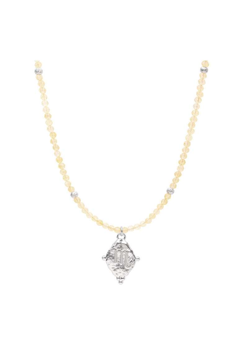 Scorpio Zodiac Choker Necklace, Main, color, White