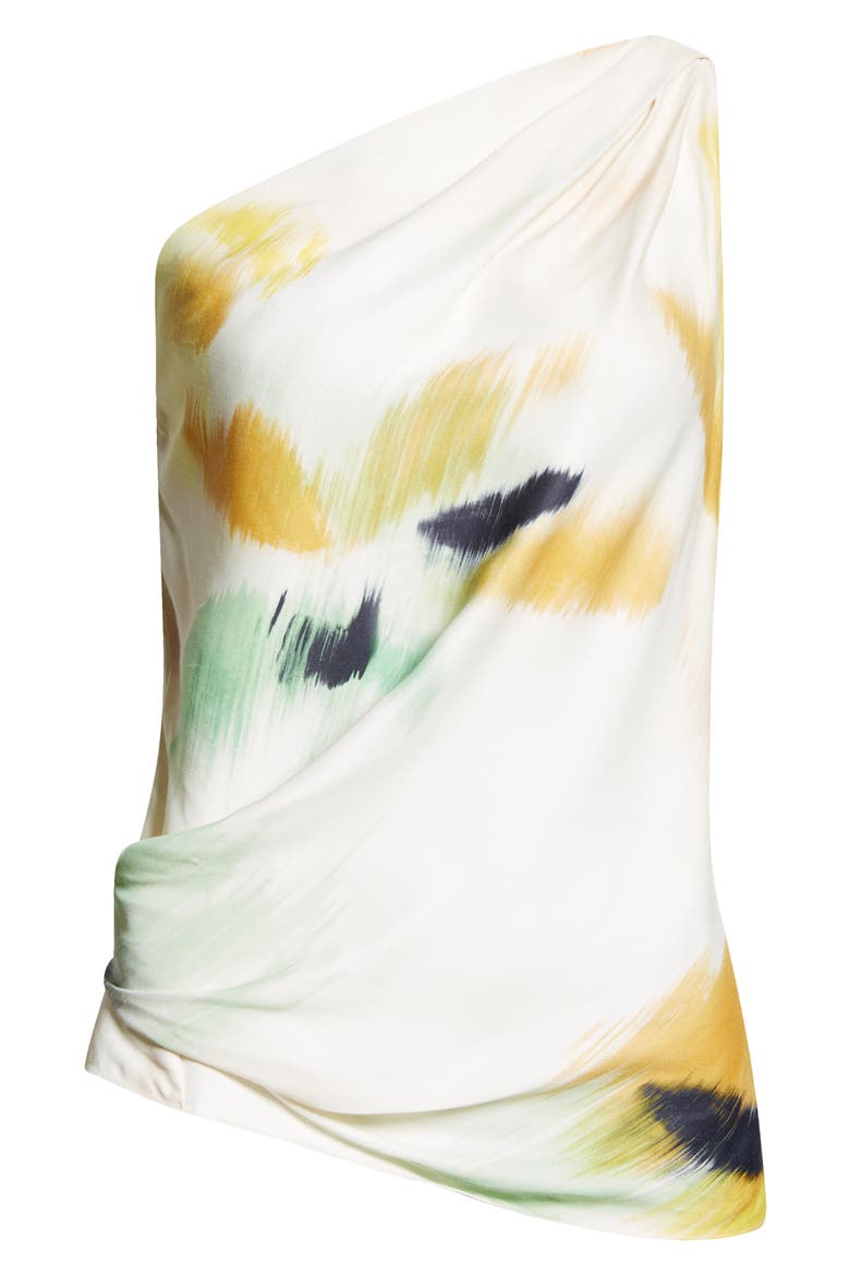 Aster Abstract Print One-Shoulder Top, Alternate, color, FLORAL MUL