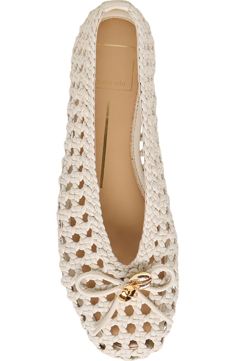 Dolce Vita Cason Woven Ballet Flat, Alternate, color, Ivory Woven Leather