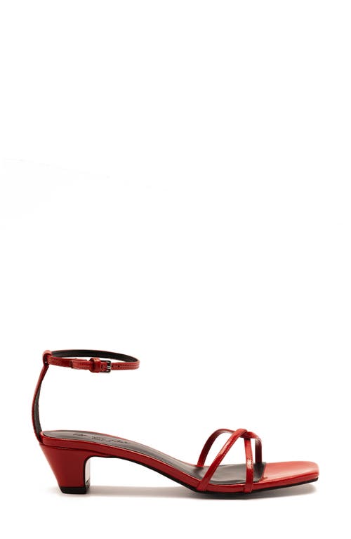 Off The Hook London Holborn Block Heel Sandal In Red