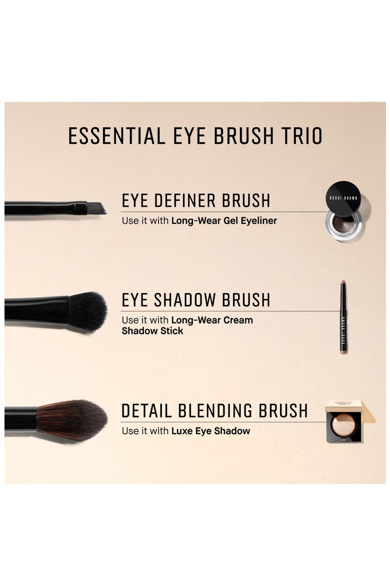 Essential Eyeshadow Brush Trio Gift Set $135 Value, Alternate, color, NO COLOR