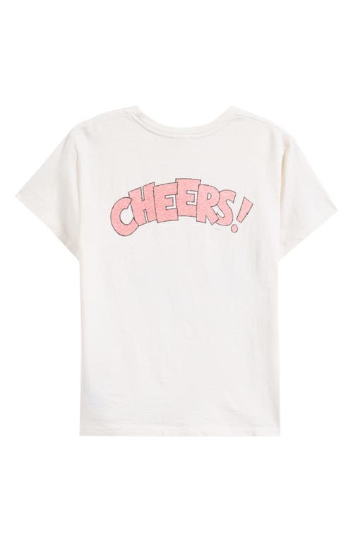 Re/done Cheers Crewneck Graphic Tee In Vintage White