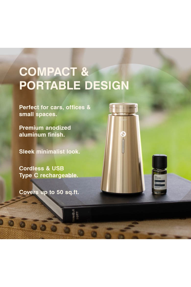 Enso Mini Cordless Cold Air Home Fragrance Diffuser, Alternate, color, Gold
