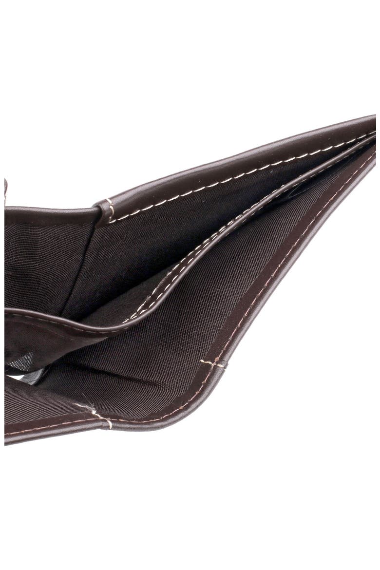 RFID Convertible Leather Thinfold Wallet, Alternate, color, BROWN