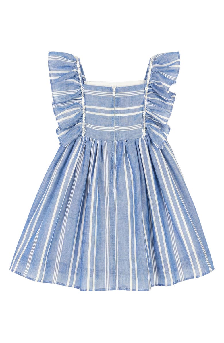Pippa & Julie Kids' Chambray Stripe Dress, Alternate, color, Blue