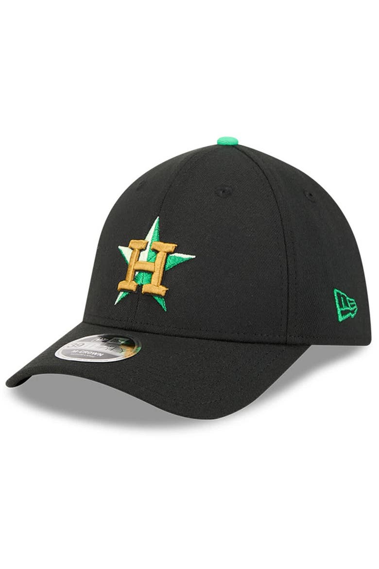 Men's New Era  Black Houston Astros 2026 St. Patrick's Day 39THIRTY Flex Hat, Alternate, color, Black