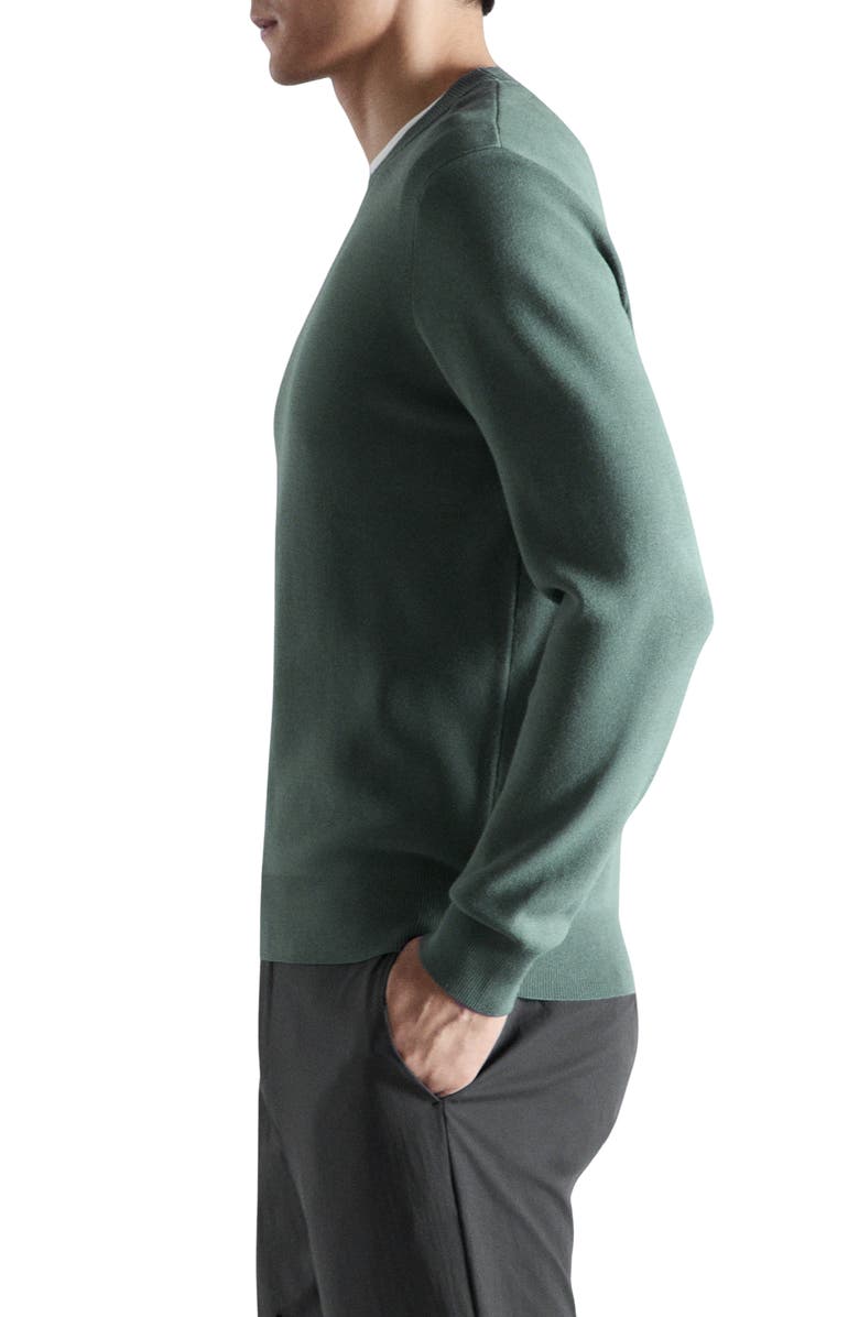 MANGO Comfort Stretch Jersey Sweater, Alternate, color, Forest Green