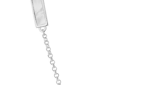 Sphera Milano Mother-of-pearl Bar Station Necklace In Silver