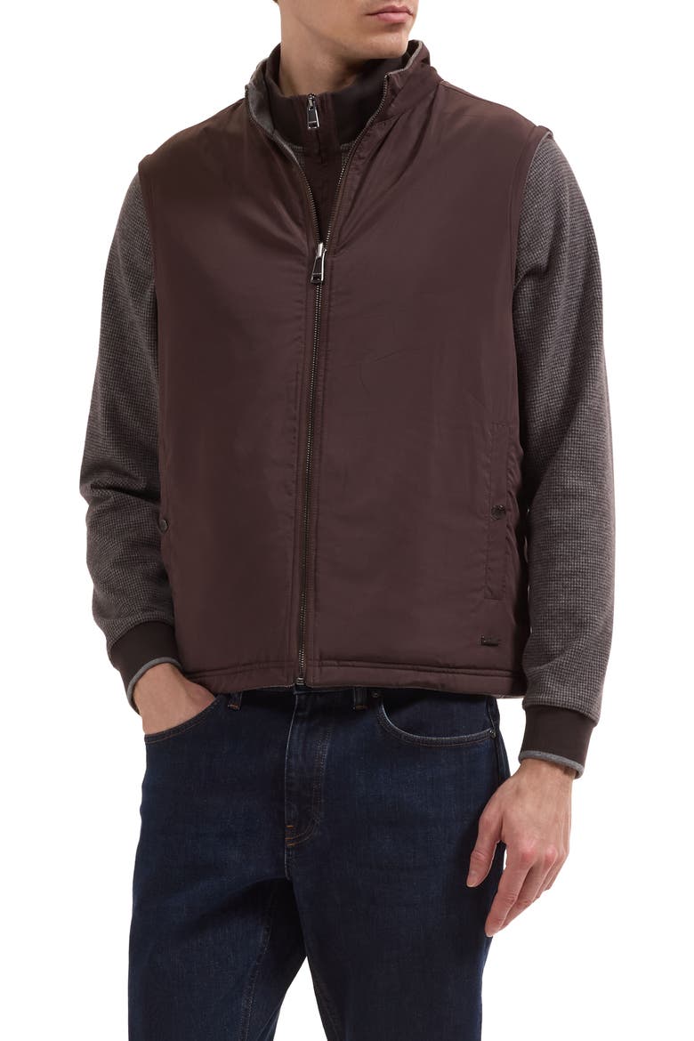 Reversible Knit Vest, Main, color, CHOCOLATE