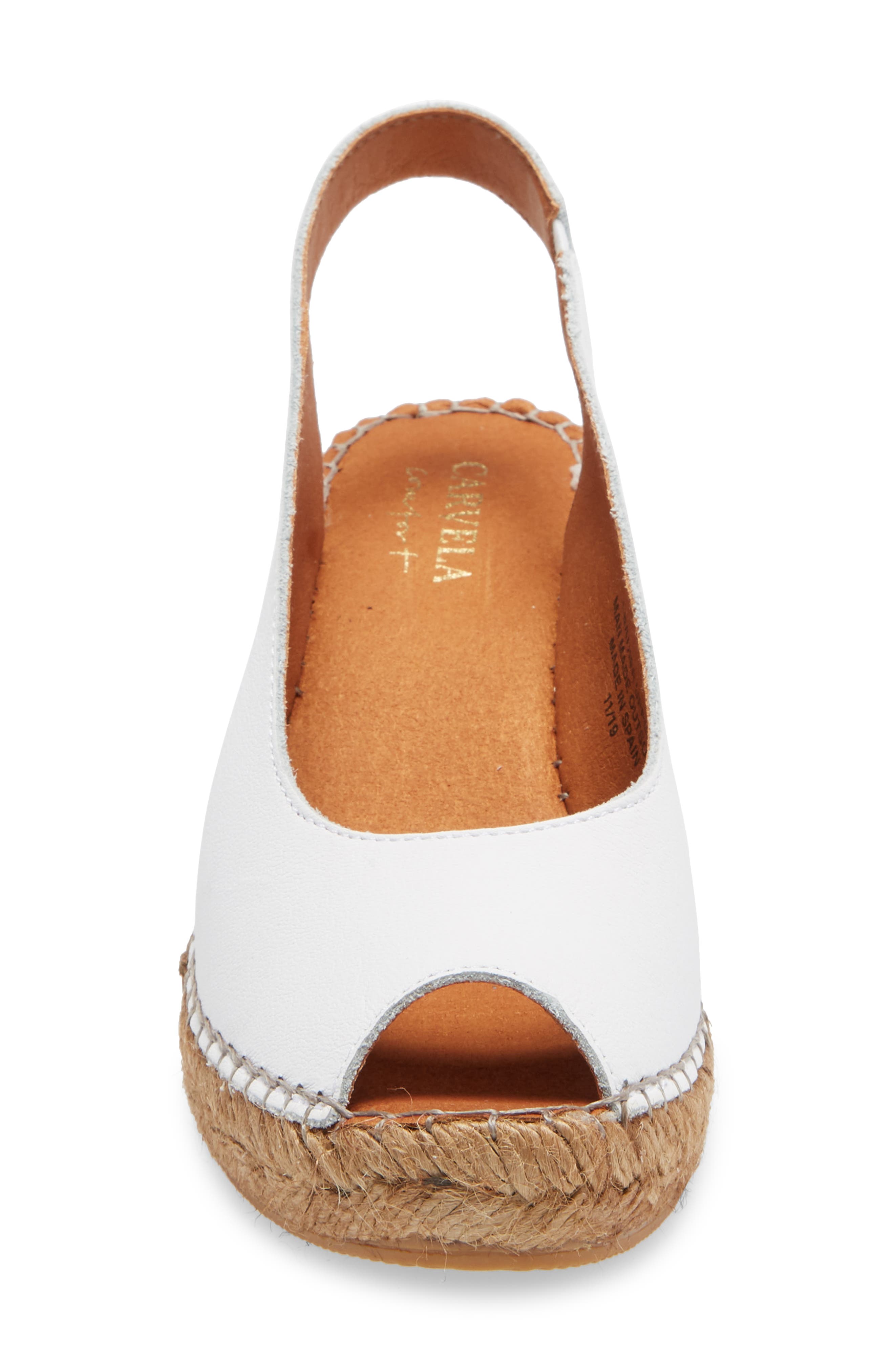 Sharon Espadrille Wedge Sandal, Alternate, color, WHITE LEATHER
