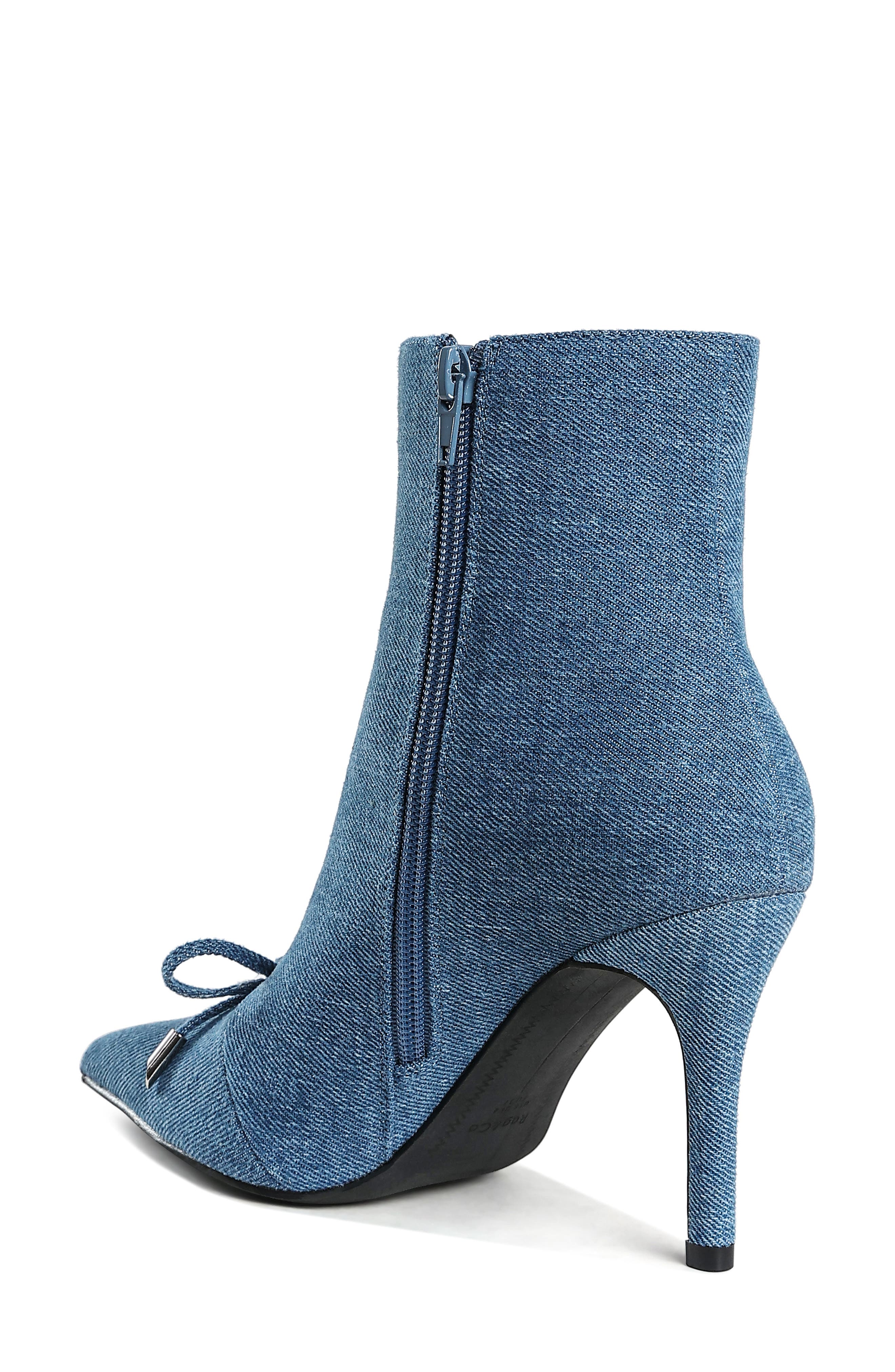 Rag & Co Milda Denim Pointed Toe Bootie, Alternate, color, Denim