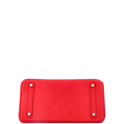 Pre-owned Hermes  Hermes Birkin Handbag Red Jonathan With Gold Hardware 30