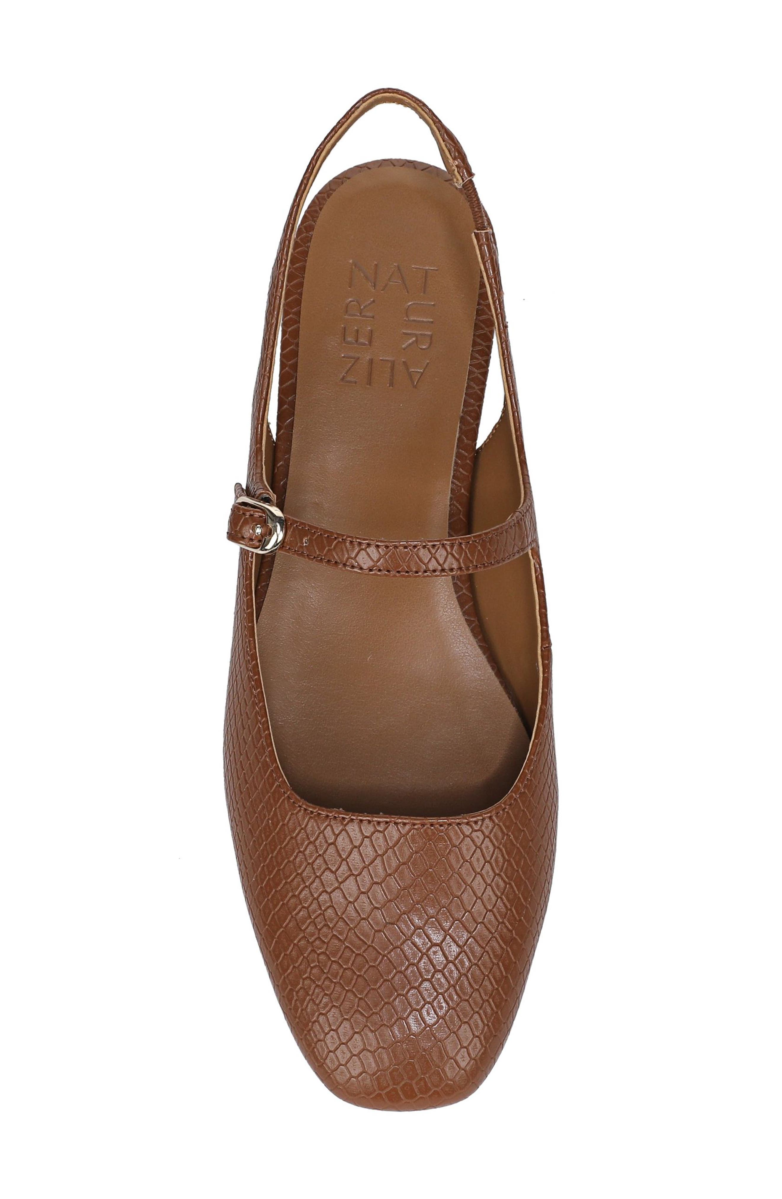 Naturalizer Anikka Flat, Alternate, color, Walnut Brown Faux Leather