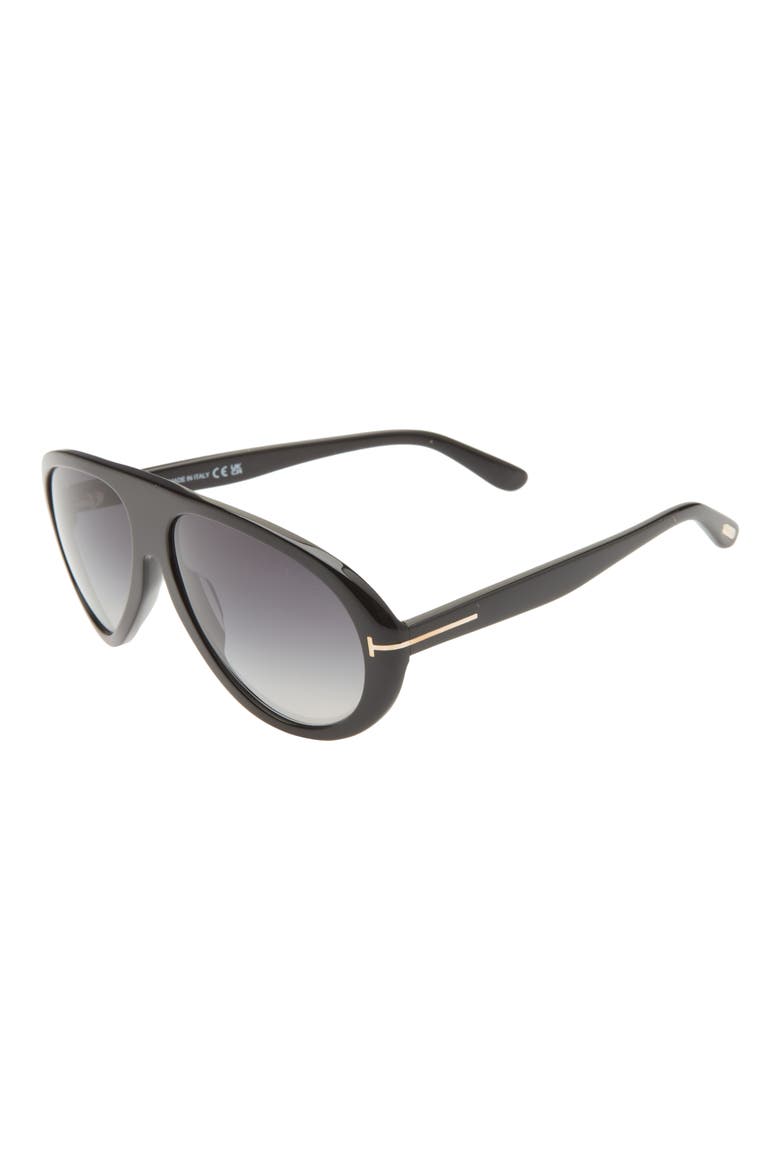 Camillo 60mm Pilot Sunglasses, Alternate, color, SBLK/SMKG