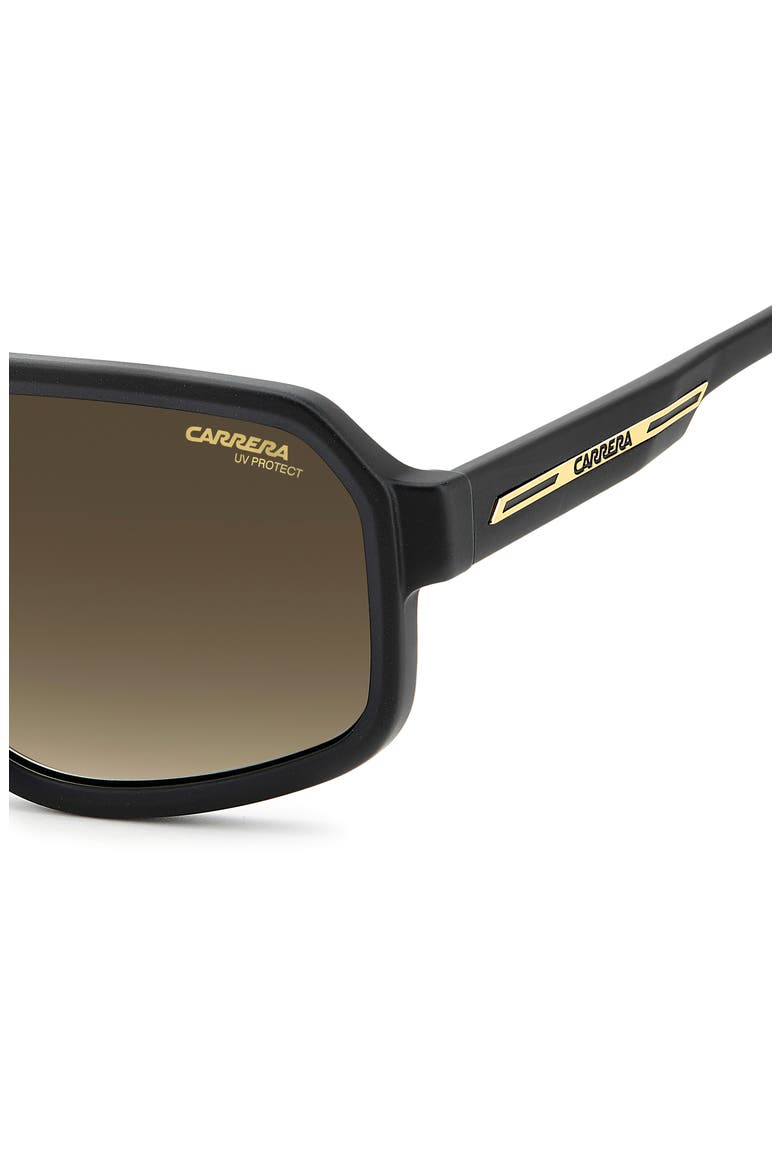 Victory 59mm Gradient Navigator Sunglasses, Alternate, color, MATTE BLACK/ BROWN/ GREEN