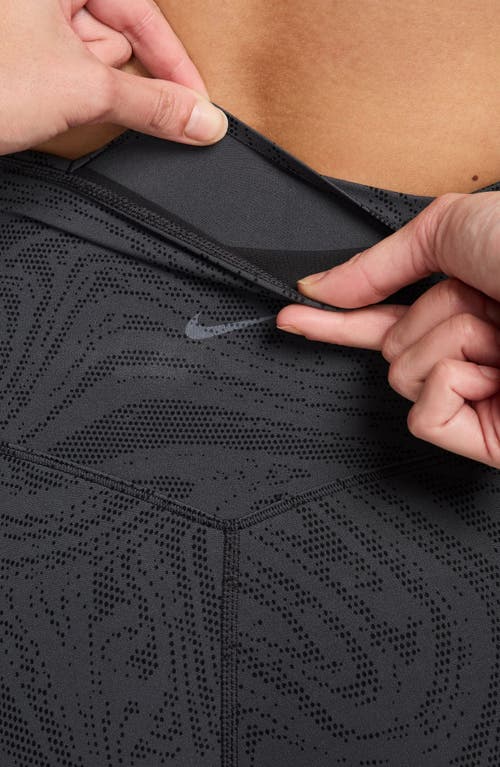 Nike Women's Zenvy High Waisted 7/8 Printed Leggings In Black