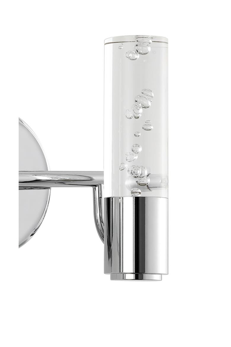 Bolha 2-Light Minimalist Modern Bubble Acrylic/Iron Integrated LED Vanity Light, Alternate, color, Chrome