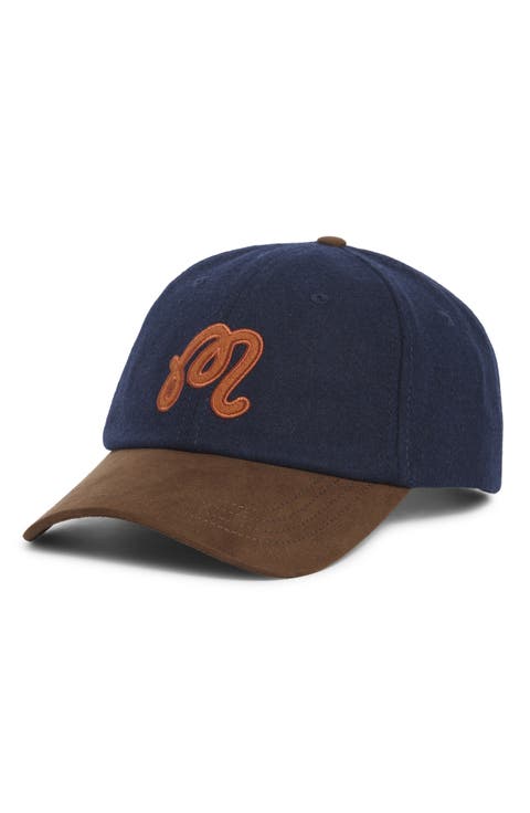 Embroidered M Script Baseball Cap