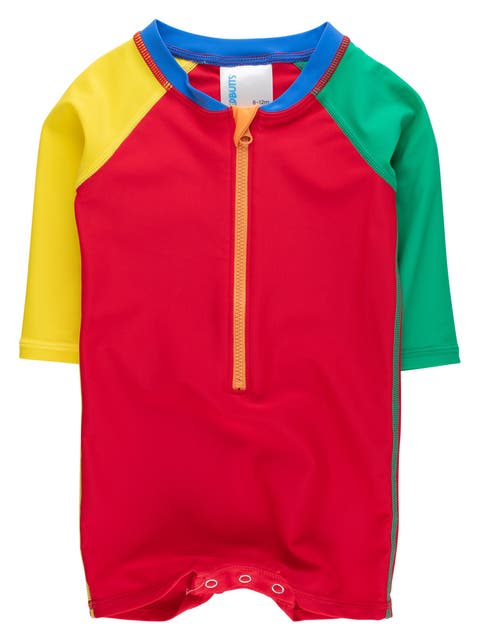 Boys Long Sleeve One Piece Rash Guard