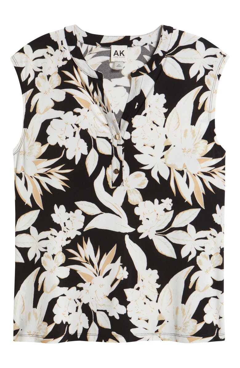 AK ANNE KLEIN Tropical Floral Print Dolman Sleeve Top, Alternate, color, 