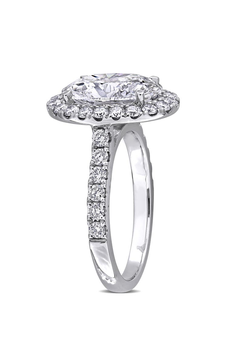 Julianna B. 3-7/8 CTW Lab-Grown Diamond Oval Halo Ring 14k, Alternate, color, White Gold
