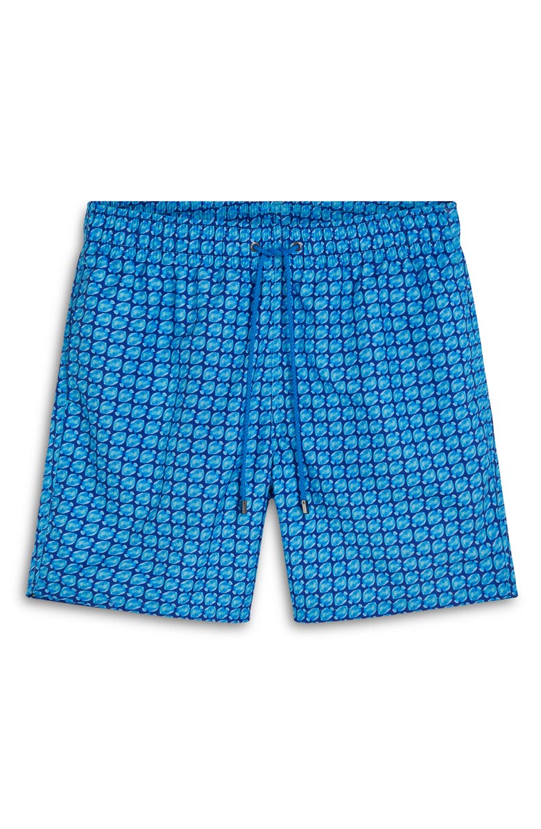 Bugatchi Fish Print Swim Trunks, Main, color,