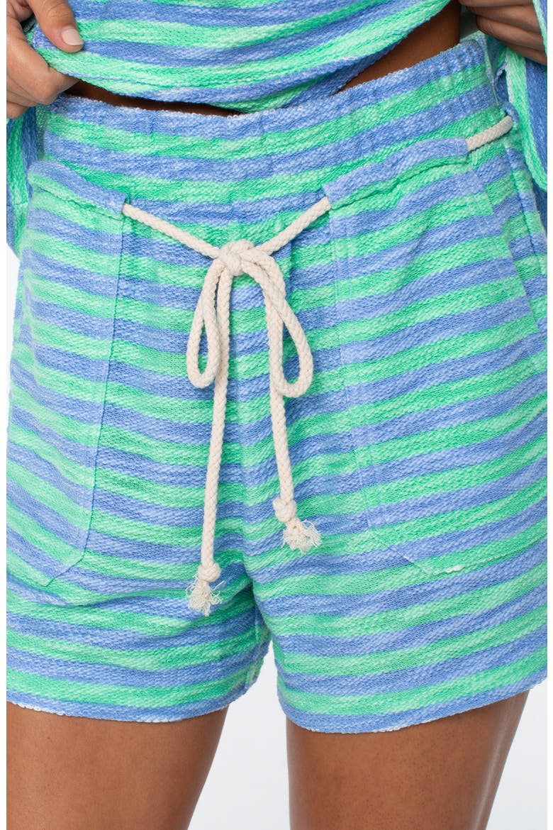 West Coast Stripe Shorts, Alternate, color, SPRING BUD