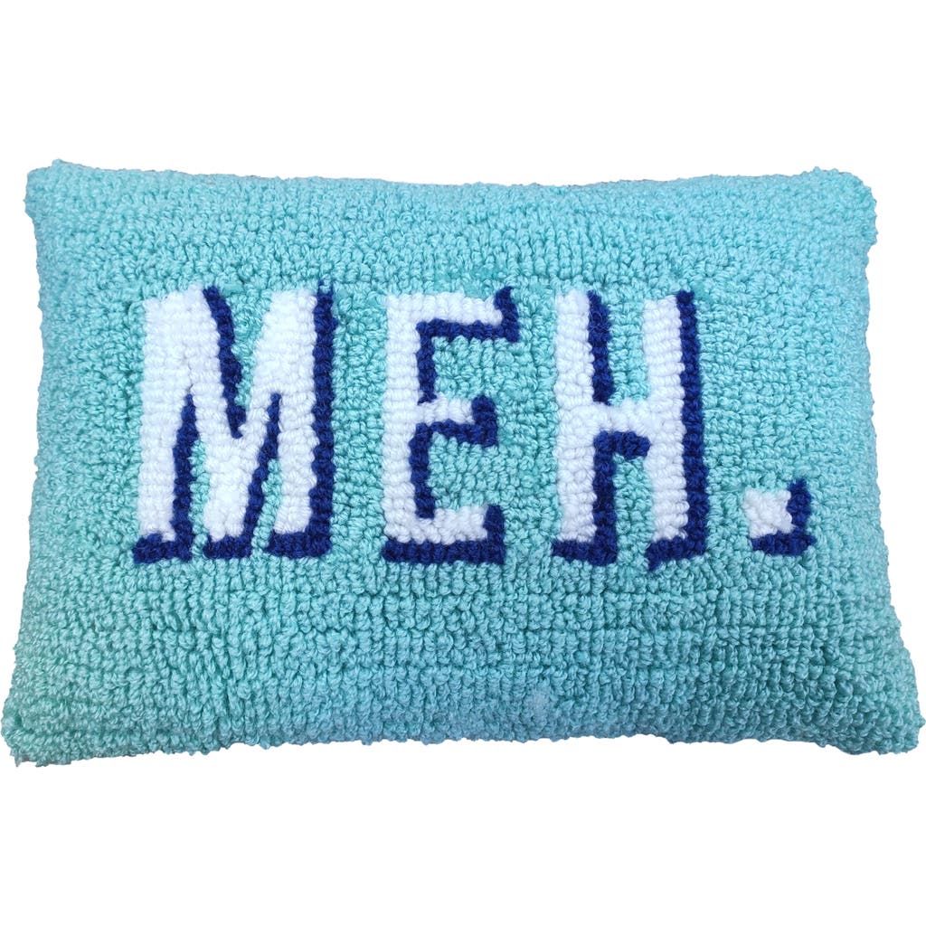 Totalee Gift Meh. Small Lumbar Hook Loop Pillow Polyester Blue