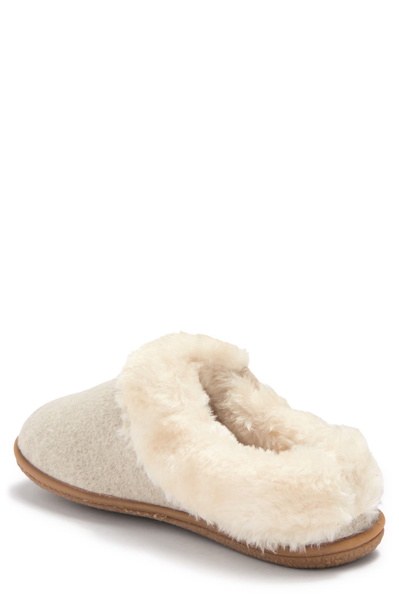 Minnetonka Sweater Knit Faux Fur Lined Mule, Alternate, color, 