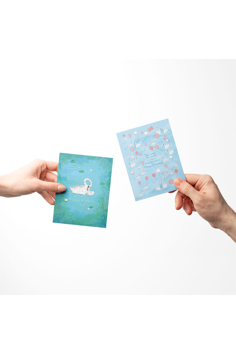 Mother's Day Greeting Card Pack, Alternate, color, Swans