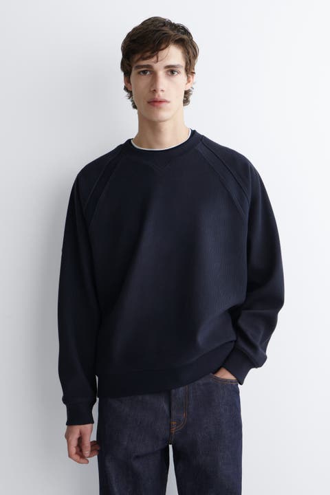 Corduroy-Jersey Sweatshirt