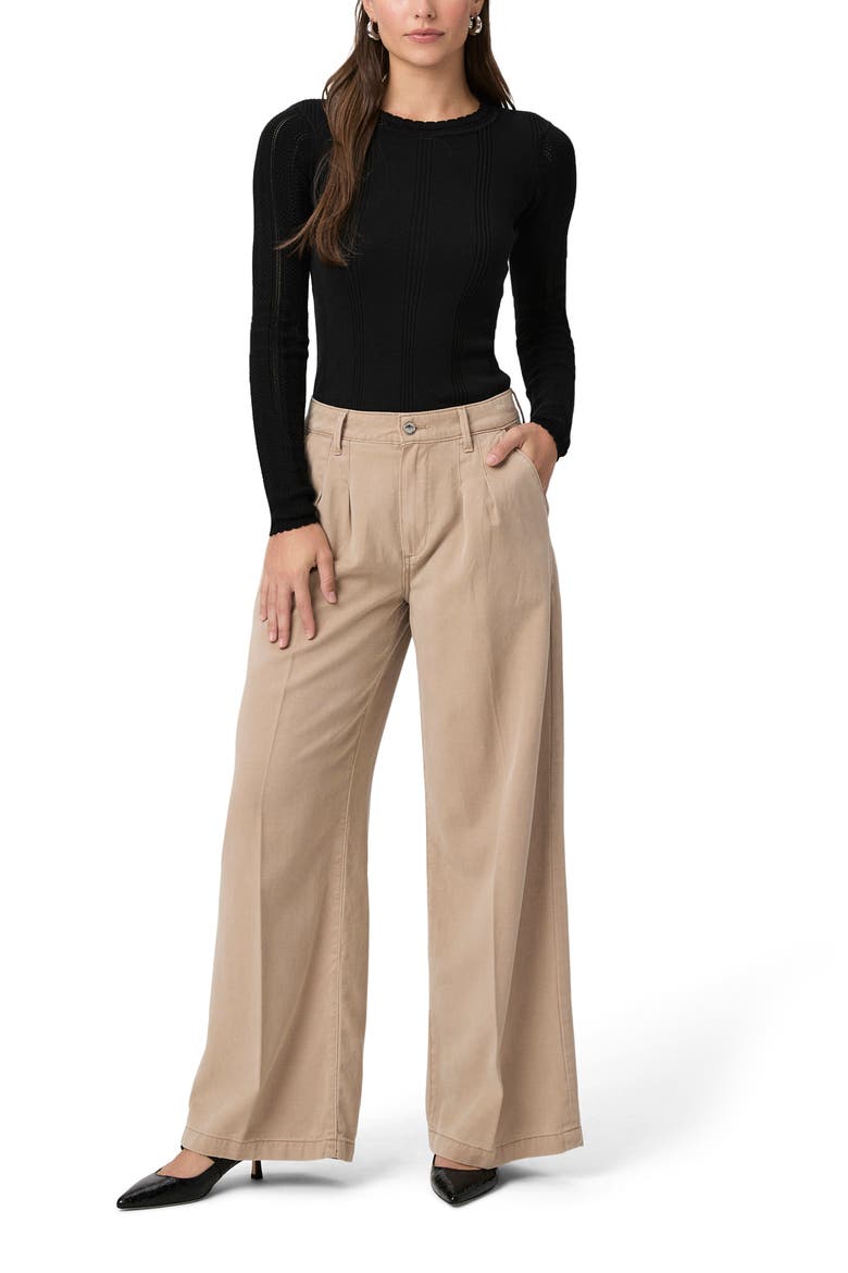 Aurora Pleated Wide Leg Pants, Alternate, color, VTGFLGSTNE