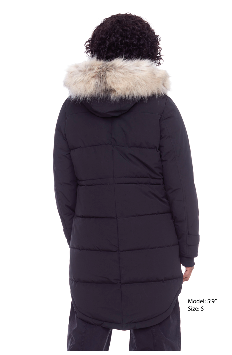 Alpine North UKON - Vegan Down Drawstring Winter Parka, Alternate, color, Black