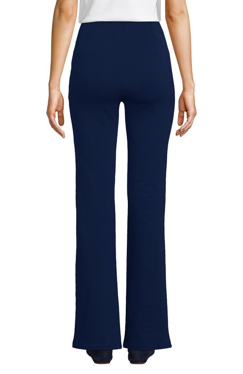 Lands' End Starfish High Rise Pintuck Bootcut Pants In Deep Sea Navy