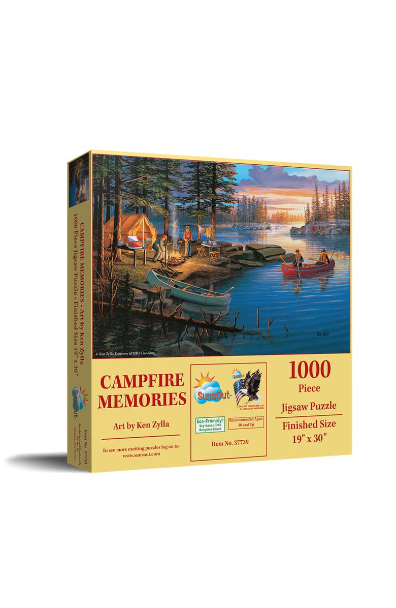 Sunsout Campfire Memories 1000 piece Jigsaw Puzzle for Adults, Main, color, Multicolor