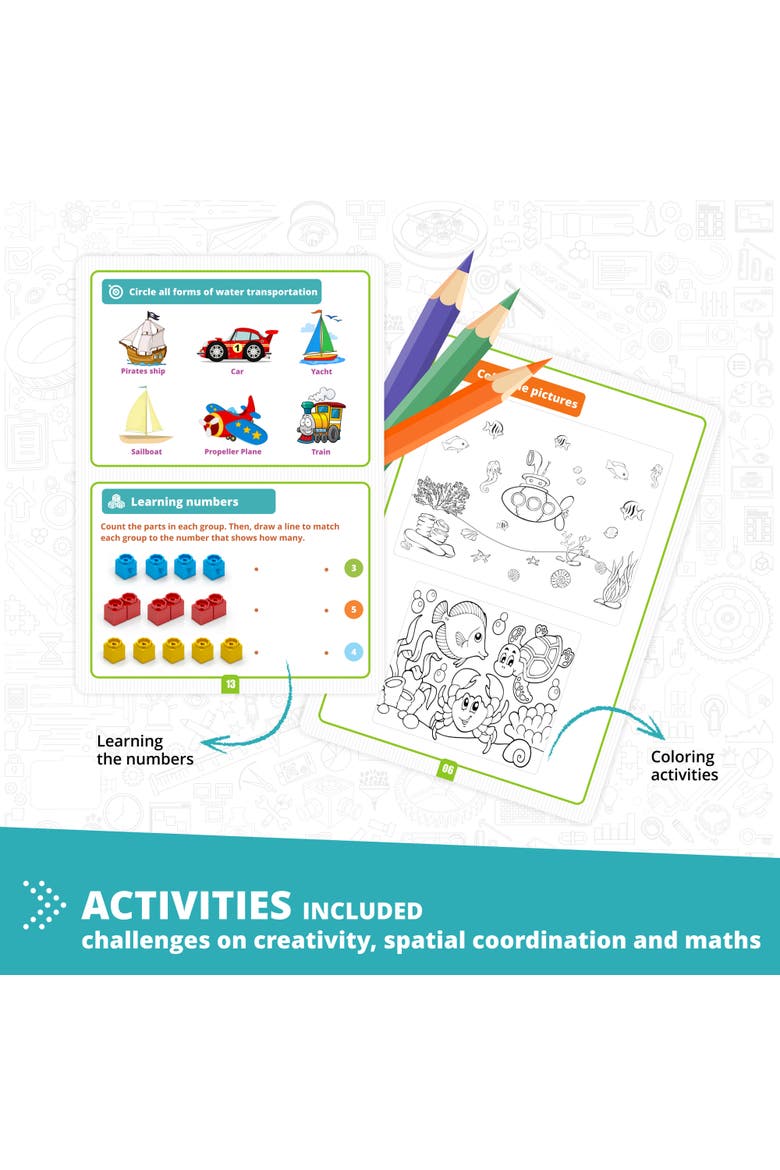 Steam Labs Junior Learning About Sea Adventure 5 Model Toy Brick Build, Alternate, color, Multicolored