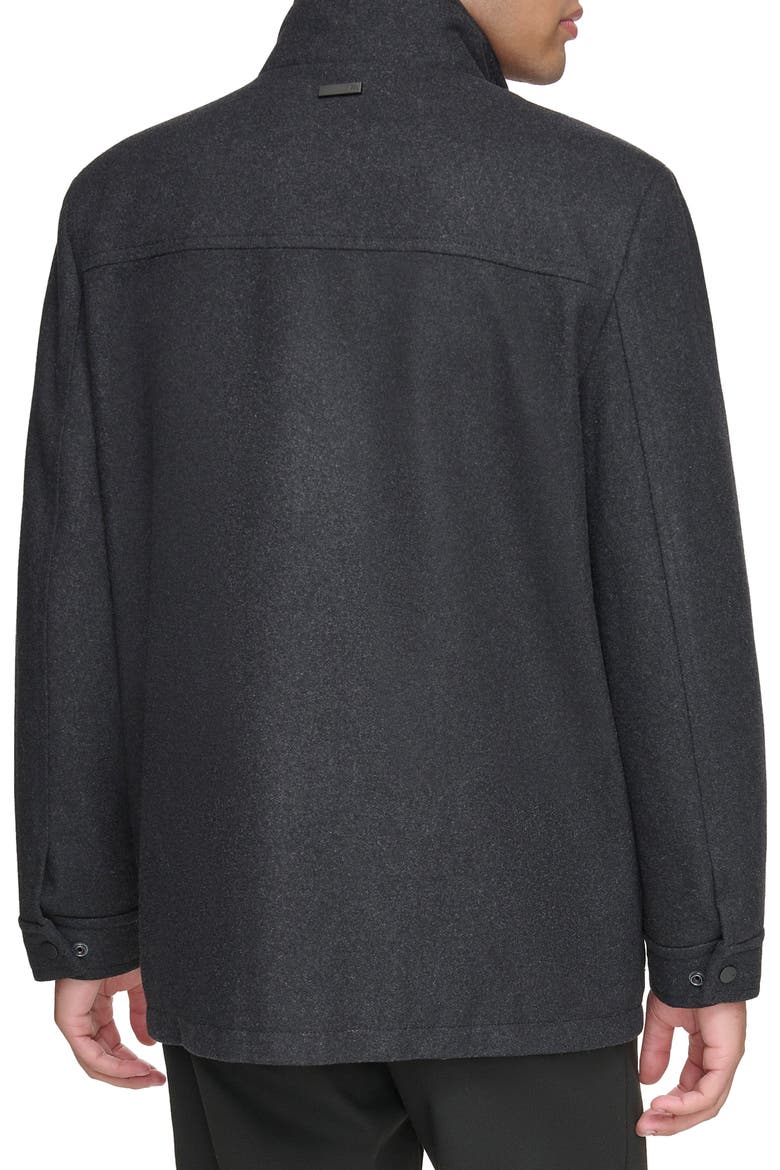 Dunbar Melton Jacket, Alternate, color, CHARCOAL
