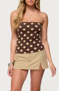 EDIKTED Polka Dot Tube Top