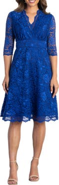 Kiyonna Missy Lace Elbow Sleeve Dress